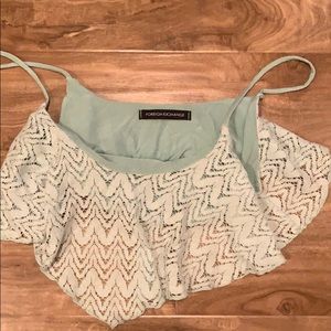 Like new turquoise crop top size S